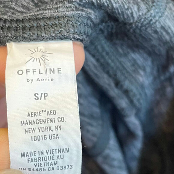 Offline Aerie The Hugger High Rise Leggings Women’s Size Small Black Gray Soft - Picture 6 of 9
